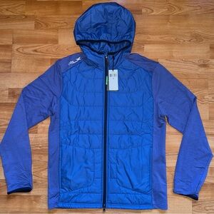 RLX Ralph Lauren Golf Jacket Men’s Panel Stretch Full Zip 1/15 Blue Size M